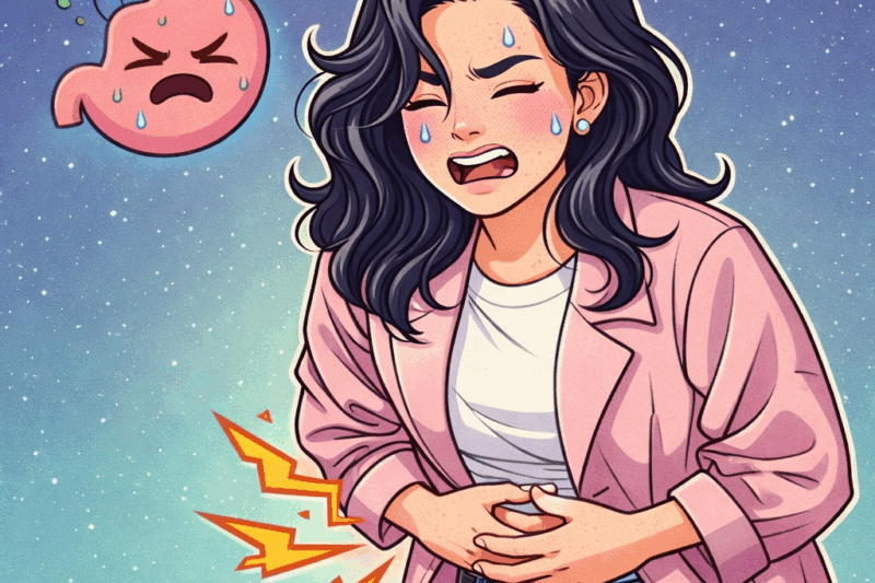 お腹を壊す／腹を下す — onaka o kowasu / hara o kudasu